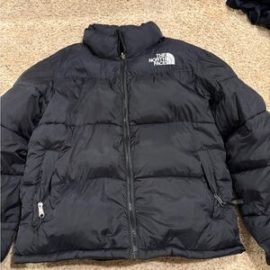 The North Face Black Puffer Jacket with Chest Logo